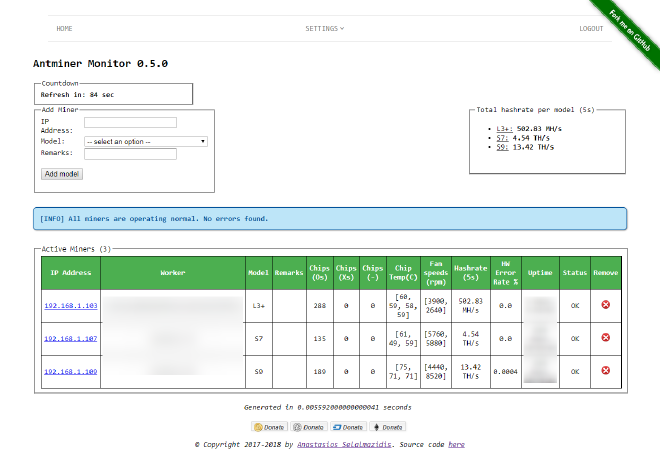Antminer Monitor